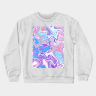 Soft Feminine Paint Pour Pattern Crewneck Sweatshirt